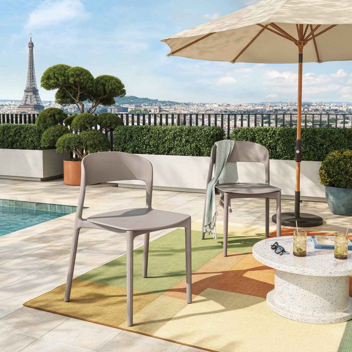 FARAYA καρέκλα από πολυπροπυλένιο - Taupe- Σχεδιασμός: Favaretto & Partners - Image 2