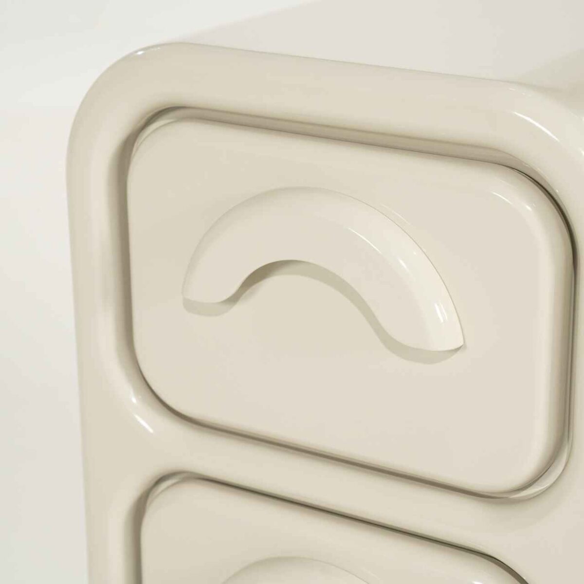 GUBBY bedside table white lacquer 2 drawers 40.5x31.5x58 cm - Image 3