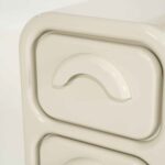 GUBBY bedside table white lacquer 2 drawers 40.5x31.5x58 cm - Image 3