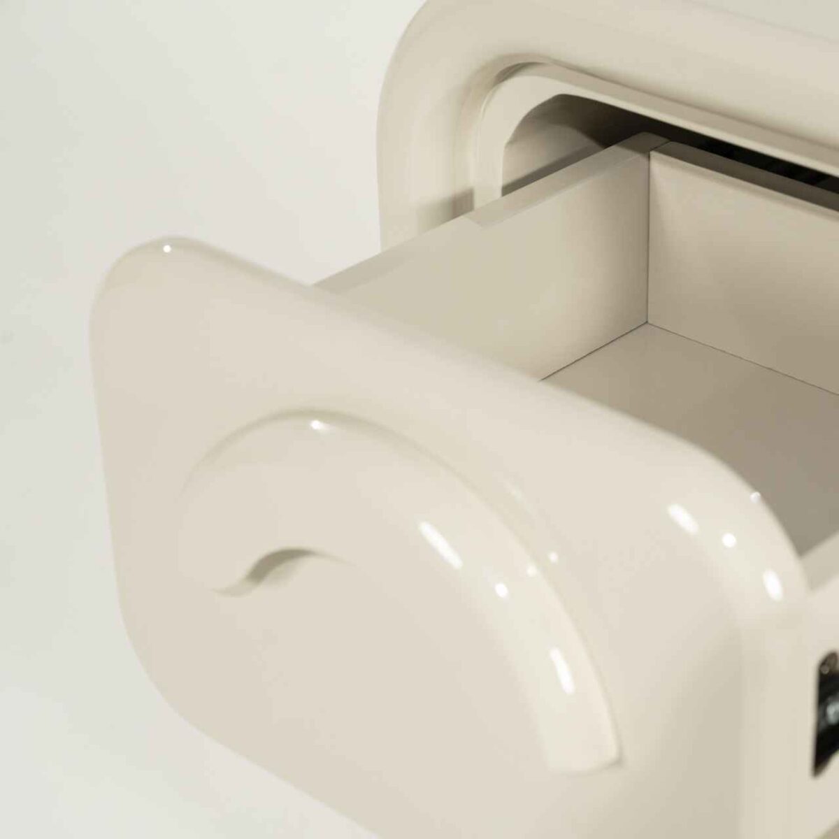 GUBBY bedside table white lacquer 2 drawers 40.5x31.5x58 cm - Image 4