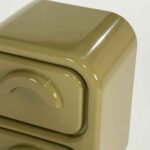 GUBBY bedside table green lacquer 2 drawers 40.5x31.5x58 cm - Image 2