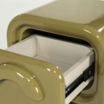 GUBBY bedside table green lacquer 2 drawers 40.5x31.5x58 cm - Image 4