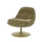 MOSA green swivel armchair - 84x74x84 cm