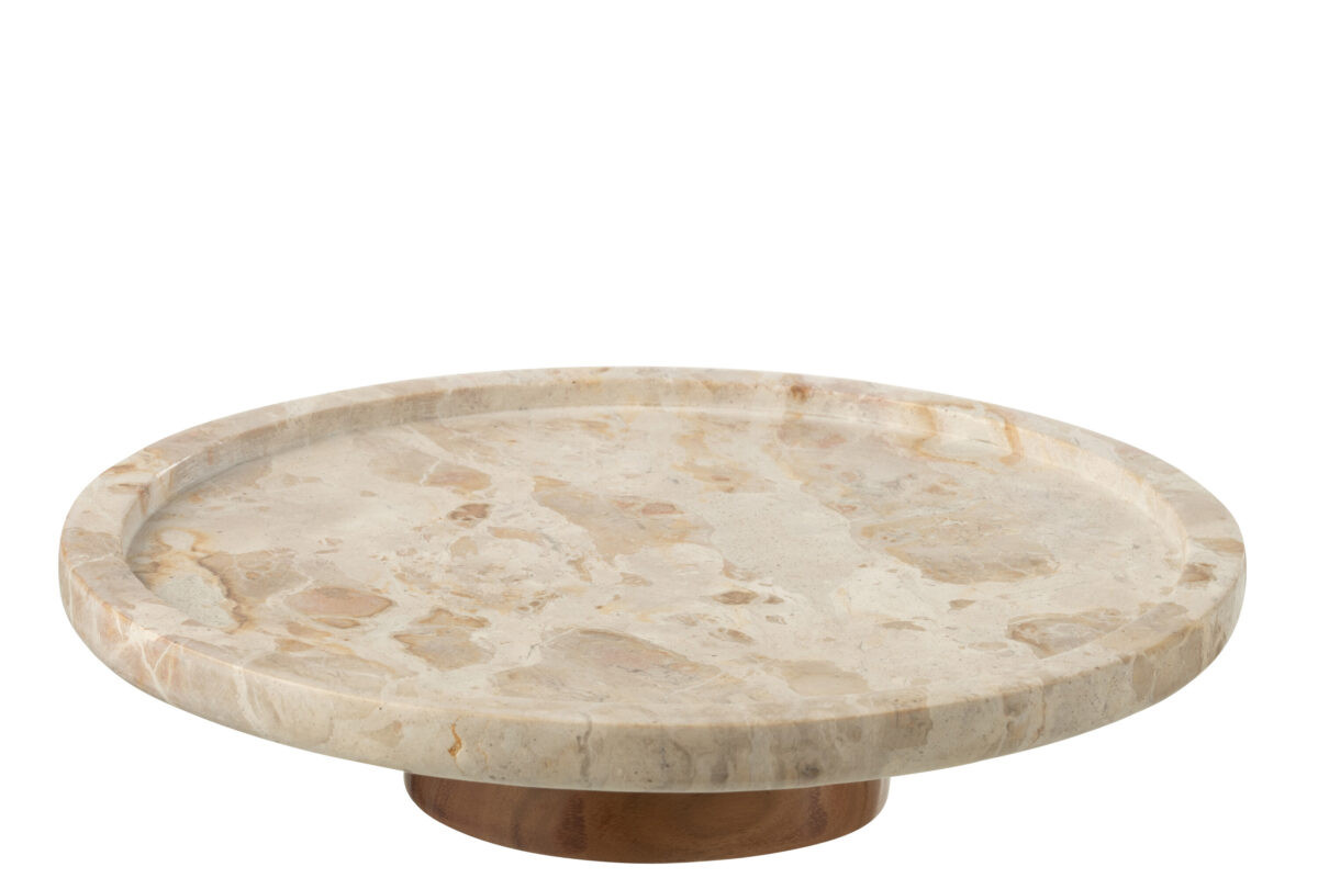SERV round serving tray beige (30.5X30.5X 6.75CM) - Image 2