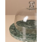 RAISON μαρμάρινος δίσκος με καμπάνα από γυαλί H28.5  D22.5 cm - Image 4