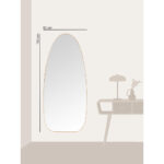 NOA Καθρέφτης με χρυσό περίγραμμα H80  D80  W2 cm - Image 4