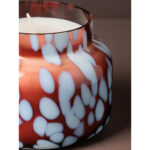 CANDLE λευκό κερί σε γυάλινο βάζο χαραγμένο καπάκι Magic - Image 4