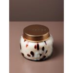 CANDLE λευκό κερί σε γυάλινο βάζο χαραγμένο καπάκι Poetry H9  D12 cm - Image 3