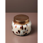 CANDLE λευκό κερί σε γυάλινο βάζο χαραγμένο καπάκι Poetry H9  D12 cm - Image 4