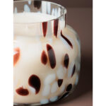 CANDLE λευκό κερί σε γυάλινο βάζο χαραγμένο καπάκι Poetry H9  D12 cm - Image 5