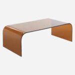 TASILAK Ορθογώνιο τραπεζάκι σαλονιού από γυαλί - Καστανό κεχριμπαρένιο - Image 4