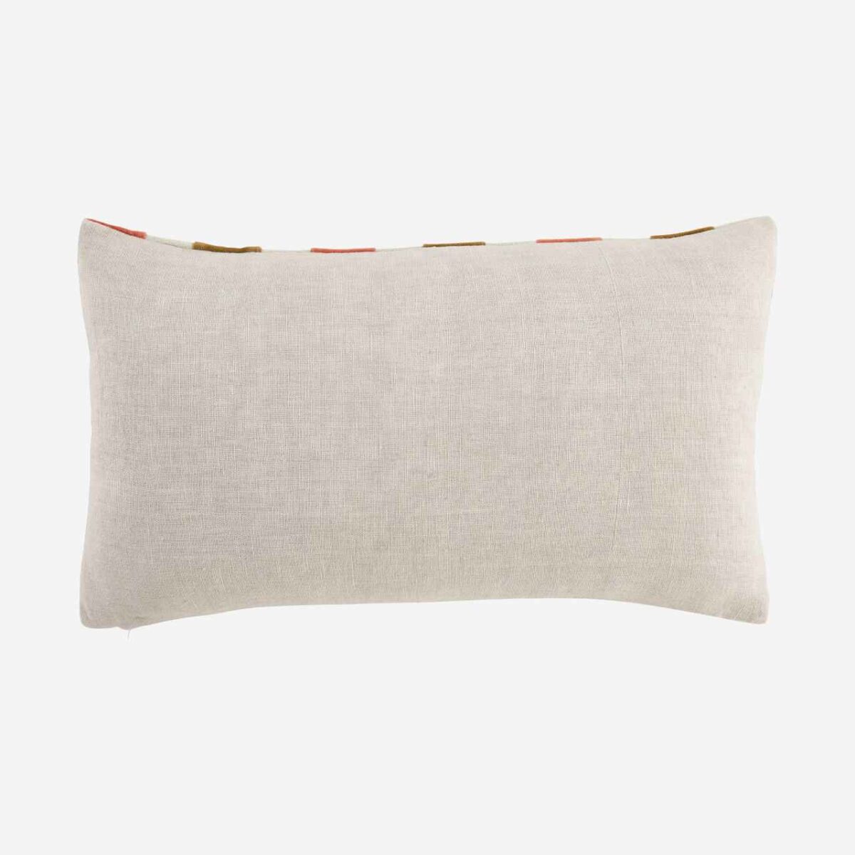 BERTIN Μαξιλάρι από λινό και βαμβάκι - 30 x 50 cm - Μπρονζέ και βαθύ μπλε - Σχεδιασμός: Floriane Jacques - Image 5