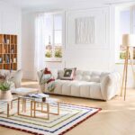 BILLIE Μαξιλάρι από λινό - 45 x 45 cm - Μπρονζέ και μπορντό - Σχεδιασμός: Floriane Jacques - Image 7