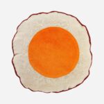 BERENICE Μαξιλάρι από λινό και βαμβάκι - 40 cm - Μπεζ και πορτοκαλί - Σχεδιασμός: Floriane Jacques