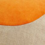 BERENICE Μαξιλάρι από λινό και βαμβάκι - 40 cm - Μπεζ και πορτοκαλί - Σχεδιασμός: Floriane Jacques - Image 4