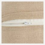 BERENICE Μαξιλάρι από λινό και βαμβάκι - 40 cm - Μπεζ και πορτοκαλί - Σχεδιασμός: Floriane Jacques - Image 5