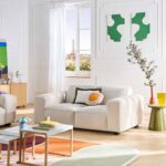 BERENICE Μαξιλάρι από λινό και βαμβάκι - 40 cm - Μπεζ και πορτοκαλί - Σχεδιασμός: Floriane Jacques - Image 6