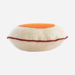 BERENICE Μαξιλάρι από λινό και βαμβάκι - 40 cm - Μπεζ και πορτοκαλί - Σχεδιασμός: Floriane Jacques - Image 8