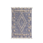 SIGNS μπλε βαμβακερό χαλί 120x180