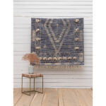 SIGNS μπλε βαμβακερό χαλί 120x180 - Image 2