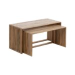 TEAK τραπεζάκια σετ από teak 85x35x41cm
