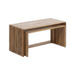 TEAK τραπεζάκια σετ από teak 85x35x41cm - Image 3