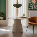 GLOSS TAUPE στρογγυλλό τραπέζι λάκα- 120cm - Image 2