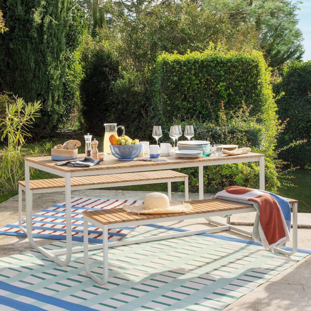 AUDE Μεταλλικό καλάθι φρούτων - 25,5 x 13 cm - Μπλε - Image 5