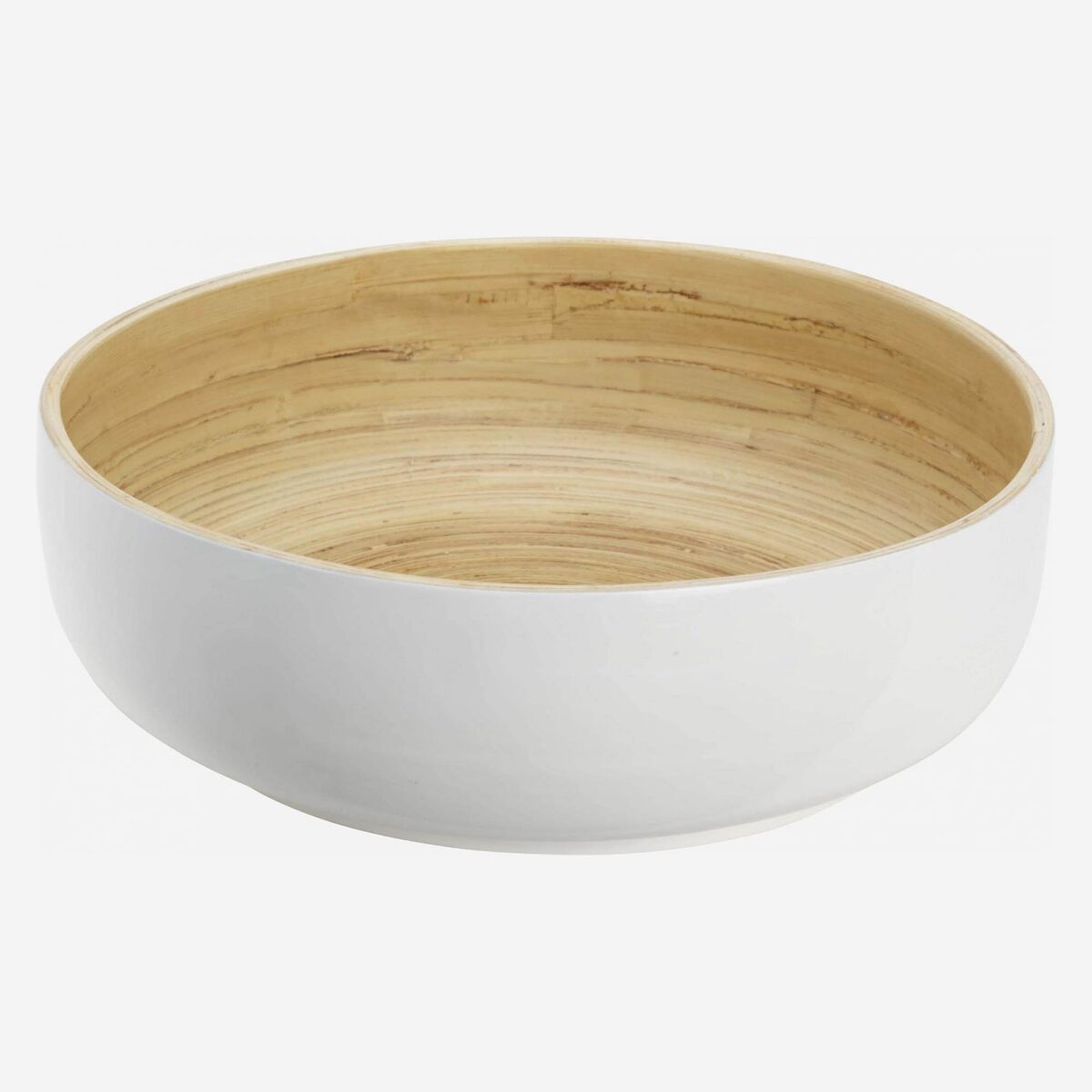 EMIKO  Μπολ σαλάτας από μπαμπού - 30 cm - Λευκό - Image 2