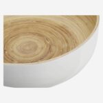 EMIKO  Μπολ σαλάτας από μπαμπού - 30 cm - Λευκό