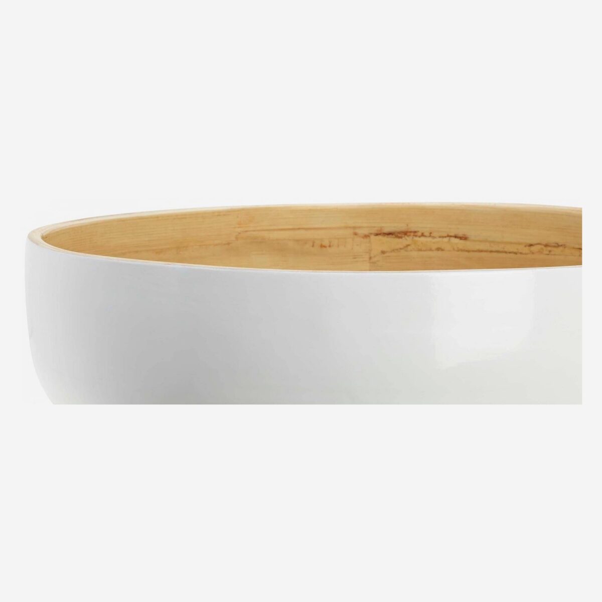 EMIKO  Μπολ σαλάτας από μπαμπού - 30 cm - Λευκό - Image 3