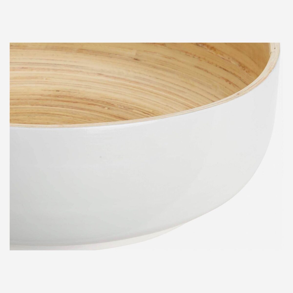 EMIKO  Μπολ σαλάτας από μπαμπού - 30 cm - Λευκό - Image 5