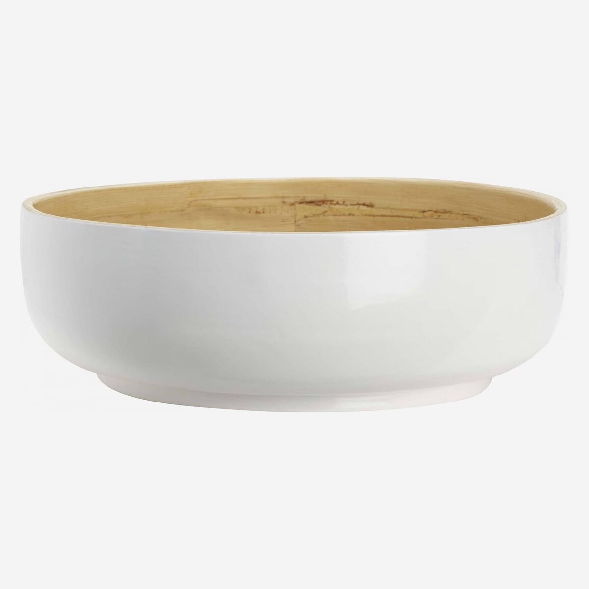 EMIKO  Μπολ σαλάτας από μπαμπού - 30 cm - Λευκό - Image 6