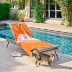 CLARISSE Βαμβακερή πετσέτα θαλάσσης - 90 x 180 εκ. - Μανταρινί - Σχεδιασμός από την Floriane Jacques - Image 2