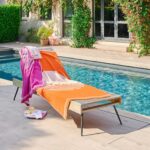 CLARISSE Βαμβακερή πετσέτα θαλάσσης - 90 x 180 εκ. - Μανταρινί - Σχεδιασμός από την Floriane Jacques - Image 3