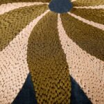 CARMEN Κεντημένο λινό μαξιλάρι - 45 x 45 εκ. - Μπλε  - Σχεδιασμός από Floriane Jacques - Image 4