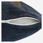 CARMEN Κεντημένο λινό μαξιλάρι - 45 x 45 εκ. - Μπλε  - Σχεδιασμός από Floriane Jacques - Image 8