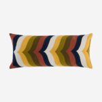 CASTILE Κεντημένο μαξιλάρι από λινό και βαμβάκι - 30 x 70 εκ. - Πράσινο, μπρονζέ και κίτρινο - Σχεδιασμός από την Floriane Jacques