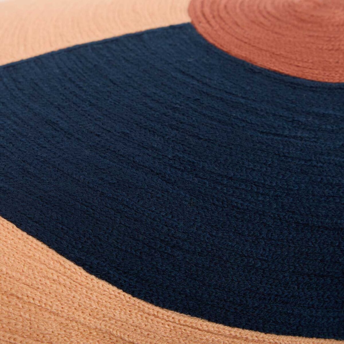 CLARISSE Μαξιλάρι από λινό και βαμβάκι - 30 x 50 εκ. - Χάλκινο, μπλε και ροζ - Σχεδιασμός από την Floriane Jacques - Image 5