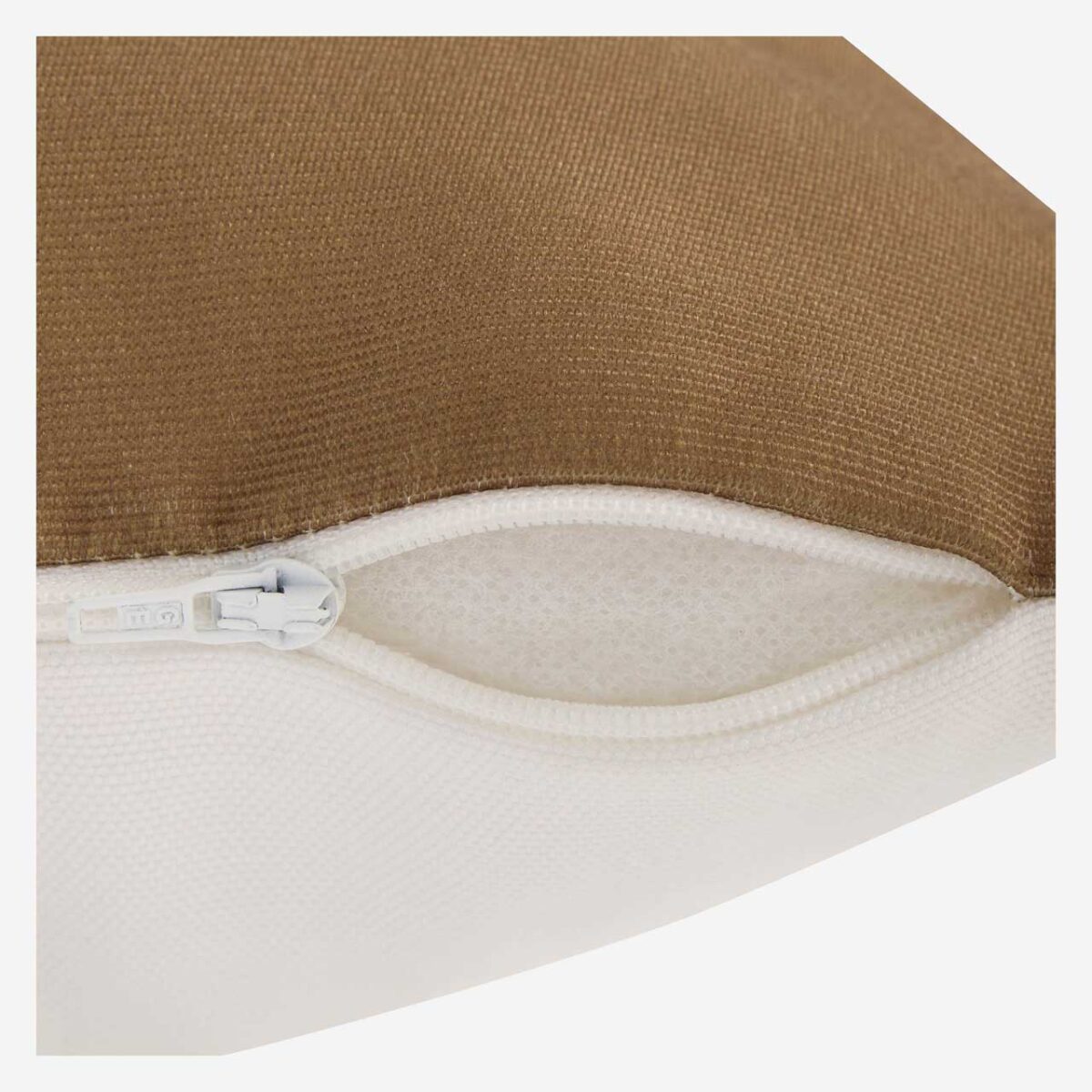 CLARISSE Αδιάβροχο και ανθεκτικό στην υπεριώδη ακτινοβολία μαξιλάρι εξωτερικού χώρου - 50 x 50 cm - Χάλκινο και βαθύ μπλε - Σχεδιασμός από την Floriane Jacques - Image 4