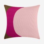 CLARISSE Αδιάβροχο και ανθεκτικό στην υπεριώδη ακτινοβολία μαξιλάρι εξωτερικού χώρου - 50 x 50 cm - Ροζ και Χάλκινο - Σχεδιασμός από την Floriane Jacques
