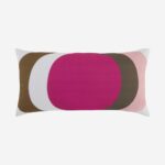 CLARISSE Αδιάβροχο και ανθεκτικό στην υπεριώδη ακτινοβολία μαξιλάρι εξωτερικού χώρου - 40 x 80 cm - Ροζ και Χάλκινο - Σχεδιασμός από την Floriane Jacques