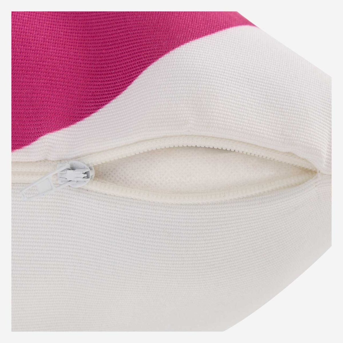 CLARISSE Αδιάβροχο και ανθεκτικό στην υπεριώδη ακτινοβολία μαξιλάρι εξωτερικού χώρου - 40 x 80 cm - Ροζ και βαθύ μπλε - Σχεδιασμός από την Floriane Jacques - Image 4