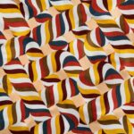 CLAUDIA Σετ κλινοσκεπασμάτων διπλής όψης από σατέν οργανικού βαμβακιού - 240 x 220 εκ. - Μπλε και μπορντό - Σχεδιασμός από την Floriane Jacques - Image 4