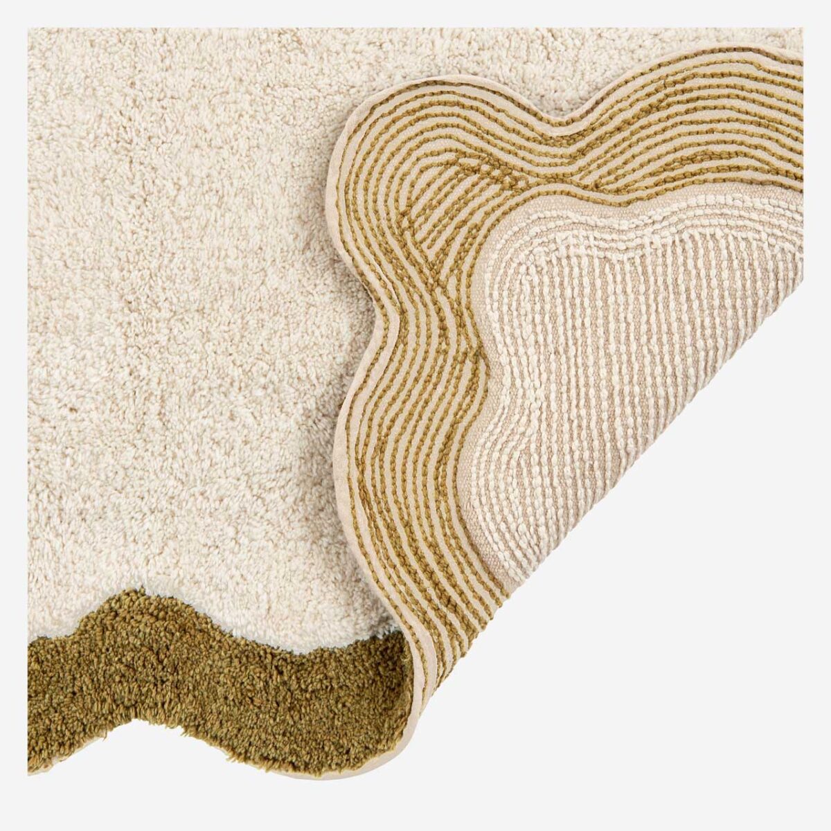 NAHIA χαλάκι μπάνιου από φυσικό βαμβάκι - 1200 g/m²  εκρού μπρονζέ 50*80 - Image 7