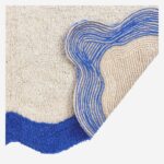 NAHIA χαλάκι μπάνιου από φυσικό βαμβάκι - 1200 g/m² μπλε εκρού 50*80 - Image 6