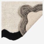 NAHIA χαλάκι μπάνιου από φυσικό βαμβάκι - 1200 g/m² μαύρο εκρού 50*80 - Image 6