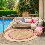 CLARISSE Χαλί Γιούτα  Φυσικό και Φούξια D200 - Image 2