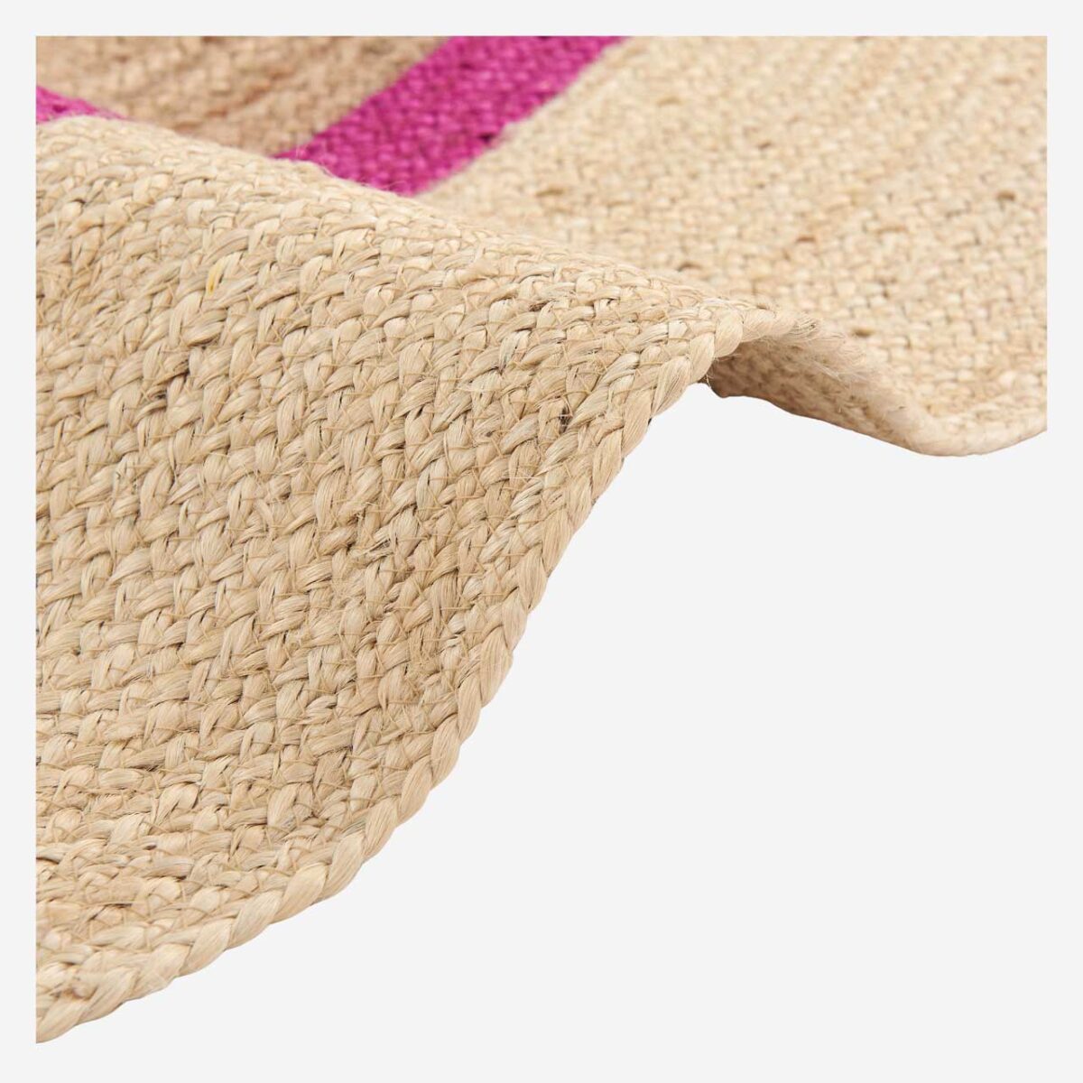 CLARISSE Χαλί Γιούτα  Φυσικό και Φούξια D200 - Image 4