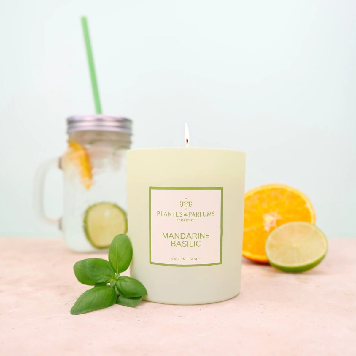 PLANTES&PARFUMS Αρωματικό φυτικό κερί 180g Mandarine Basilic - Image 2